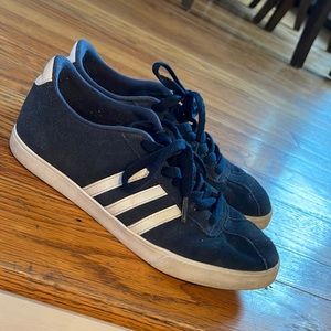 Adidas navy blue suede sneakers